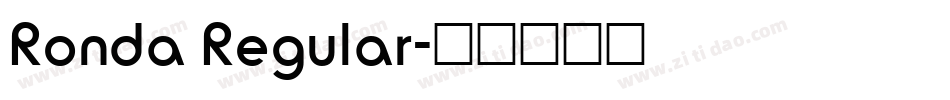 Ronda Regular字体转换